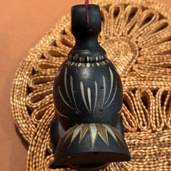 Vintage MCM Wood Chicken Toothpick Holder Woodpecker Woodware Japan - Picture 5 of 6